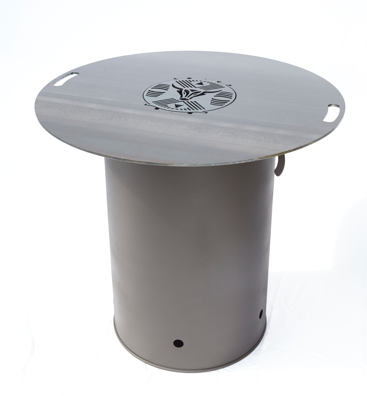 Komplett Set Thermolackfass mit 900er Plancha / Grillplatte